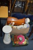 Two Boxes of Household Goods; Bread Bin, Walking S