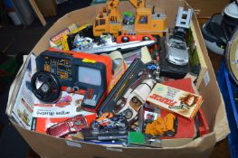 Large Box of Toy Cars, etc.