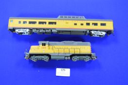 Walthers Train Line Union Pacific 289 Loco plus 8030 Coach