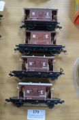 Four Bachmann NE 20 Ton Wagons