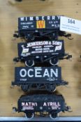 Four Bachmann 00 Four Wheel Coal Wagons