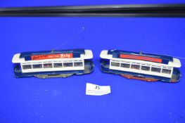 Two Diecast 00 Trolley Buses