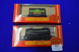 Two Hornby Rolling Stock Vee Tank Wagon plus GWR C