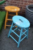 Pair of Vintage Painted Stools