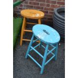 Pair of Vintage Painted Stools