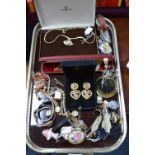 Tray Lot of Costume Jewellery; Wristwatches etc.