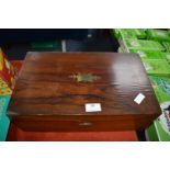 Victorian Parquetry Walnut Inlaid Writing Slope (AF)