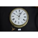 Large Brass Ships Clock - Kelvin & James White Ltd, Glasgow & London
