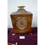 Oak Cased Mantel Clock with Brass Fittings