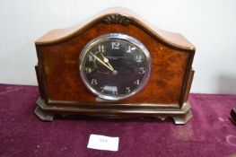 Walnut Mantel Clock - Barraclough & Sons, Leeds