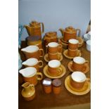 Hornsea Saffron Pattern Pottery Tea Service 28 Pieces