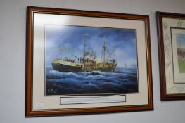 Reproduction Adrian Thompson Print - "Pride of Hull" Arctic Corsair