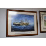 Reproduction Adrian Thompson Print - "Pride of Hull" Arctic Corsair