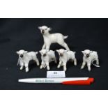 Beswick Ewe and Four Lambs