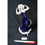 Czechoslovakian Figurine - Lady in a Blue Dress