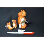 Three Beswick Squirrels