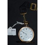 Elgin Gold Plated Pocket Watch - Star Dennison Watch Case Co (AF)