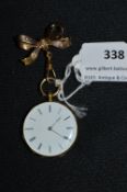 Ladies 18ct Gold Pocket Watch