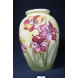 Moorcroft African Lilly Pattern 33cm Vase on Yellow Ground