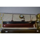 Ametuer Ship Half Model - Trawler "Setter" H163 plus Barometer