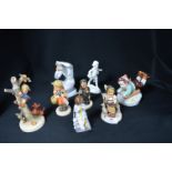 Group of Eight Goebel and Other Figurines