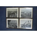 Four Innes Framed Photographs of Hull Docks