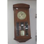 1930's Oak Cased Wall Clock