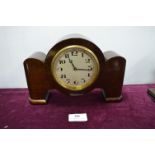 1930's Dark Mahogany Mantel Clock