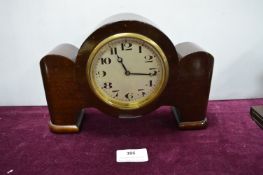 1930's Dark Mahogany Mantel Clock