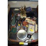 Tray Lot of Collectibles Including Hull Brewery Playing Cards, etc.