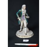 Unsigned Continental Figurine of a Young Gentleman