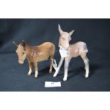 Two Beswick Donkeys