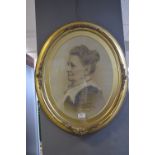 Oval Gilt Framed Picture