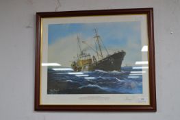 Adrian Thompson Framed Print - "Harvester of the Deep" Arctic Corsair