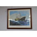 Adrian Thompson Framed Print - "Harvester of the Deep" Arctic Corsair