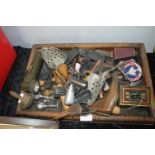 Tray Lot of Collectibles; Keys, Carpet Grips, etc.