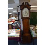 Oak Long Cased Clock by Nathaniel Hedge, Colchester
