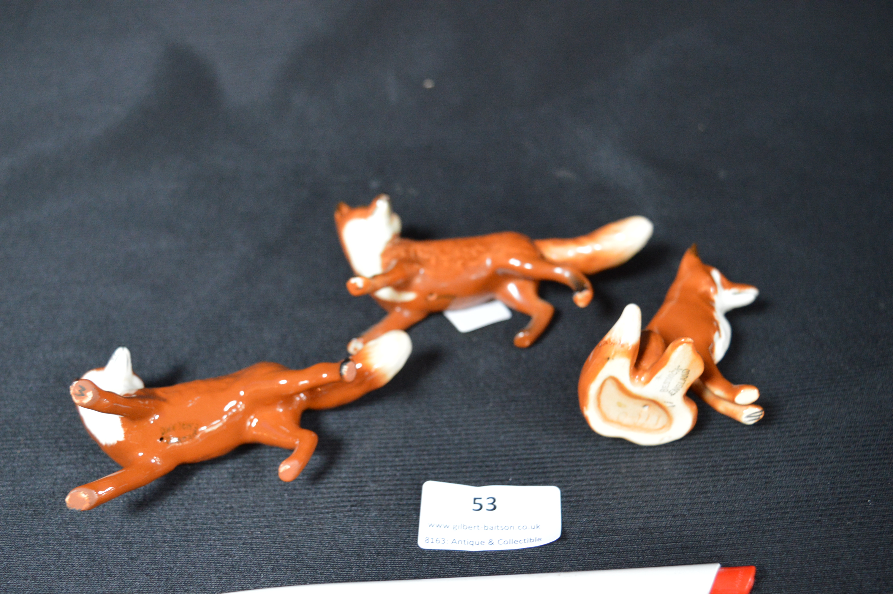 Three Small Beswick Foxes - Image 2 of 2