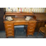 Vintage Oak Roll Top Desk