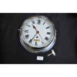 Chrome Plated Ships Clock - B. Cook & Son, Hull