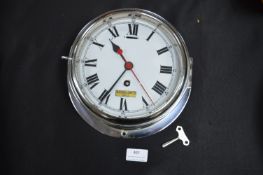 Chrome Plated Ships Clock - B. Cook & Son, Hull