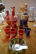 Decorative Glassware; Vases, Decanters, etc.