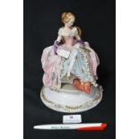Capodimonte Figurine - Seated Young Lady