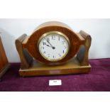 Edwardian Pivoting Inlaid Mahogany Mantel Clock