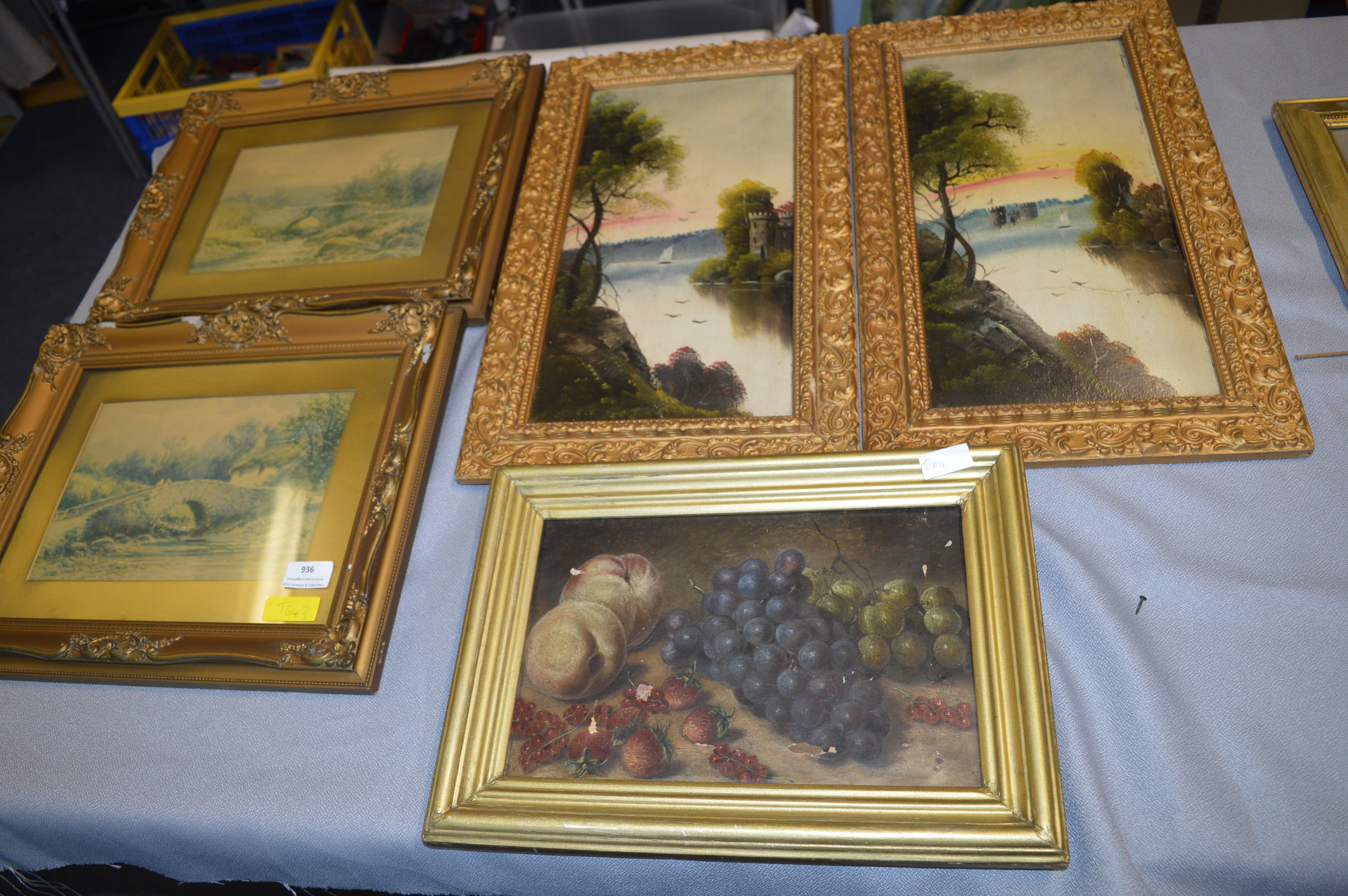 Five Gilt Framed Pictures