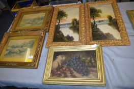 Five Gilt Framed Pictures