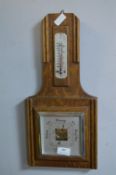 1930's Oak Mounted Barometer