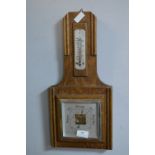 1930's Oak Mounted Barometer