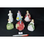 Group of Six Small Royal Doulton Figurines