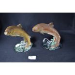 Pair of Beswick Trout Figures